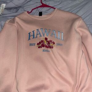 SHEIN Pink Hawaii Sweatshirt